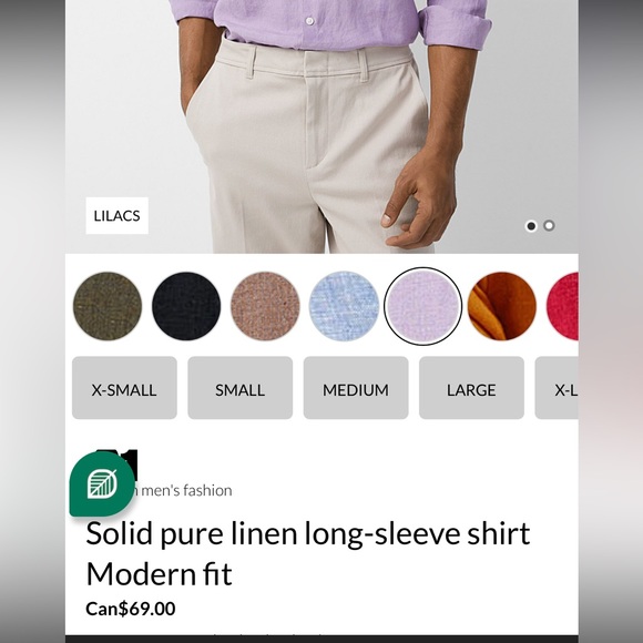 NWOT Linen Button Down Shirt. - Picture 2 of 5